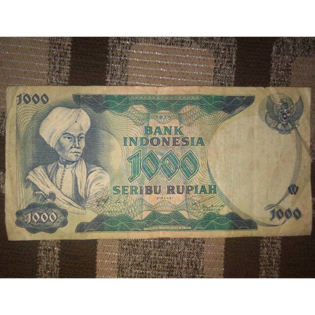 UANG KUNO UANG KOLEKSI 1000 DIPONEGORO 1975