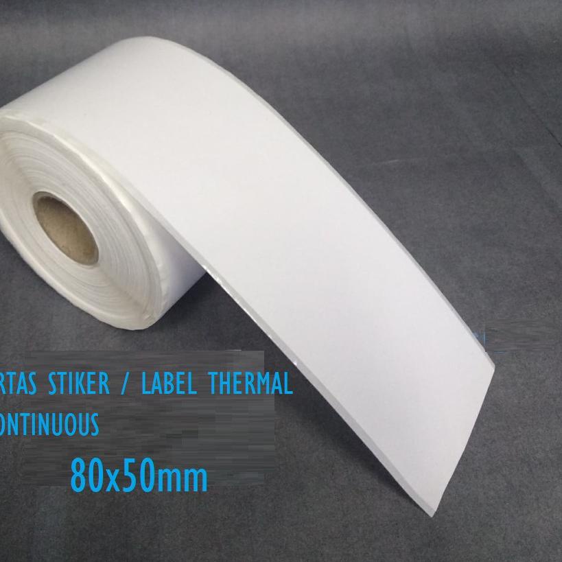 

Sale - Bozzbuy - Kertas Stiker Label Printer Thermal 80x50mm Continuous 80 x 50mm ..