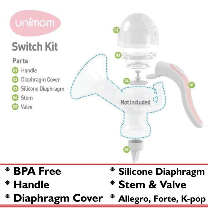 Unimom Switch Kit / Alat Pengalih Pompa Elektrik Ke Pompa Payudara Manual