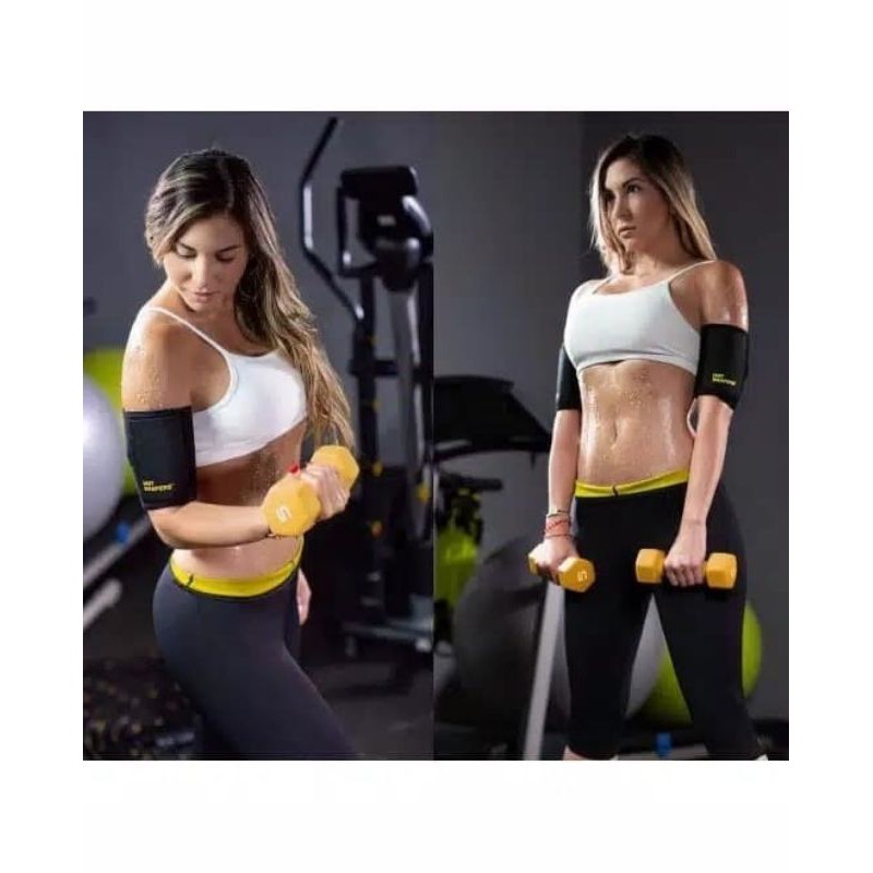 HOT SHAPER ARM KORSER PENGECIL LENGAN ALAT PELANGSING DAN PEMBAKAR LEMAK KALORI LENGAN KORSET OLAHRAGA WANITA KORSLET PLANGSING AKSESORIS OLAH RAGA FITNESS RUNNING KORSE PERAMPING