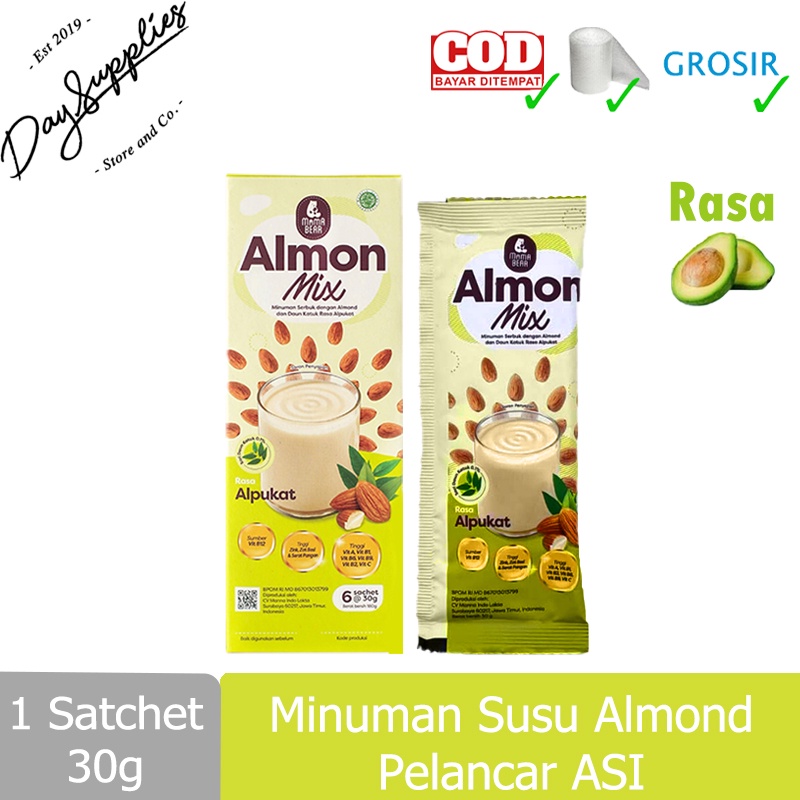 Jual Mama Bear Almon Mix Rasa ALPUKAT (1 Satchet @ 30g) / Almond Mix ...