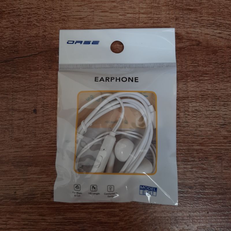 OASE Wired Earphone Headset Handsfree Headphone Cable E-G1 EG1 E G1
