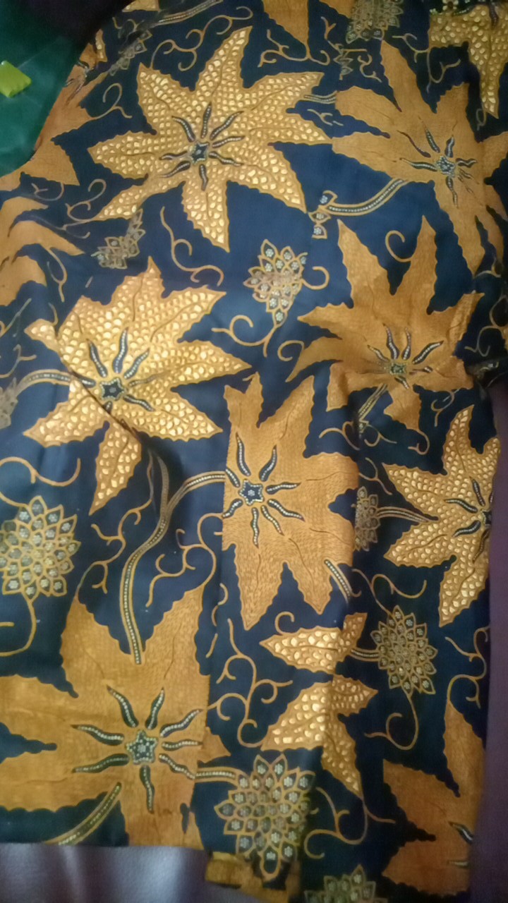 Batik Wanita Atasan Blouse Modern Model Kerah Besar Batik Kerja Wanita