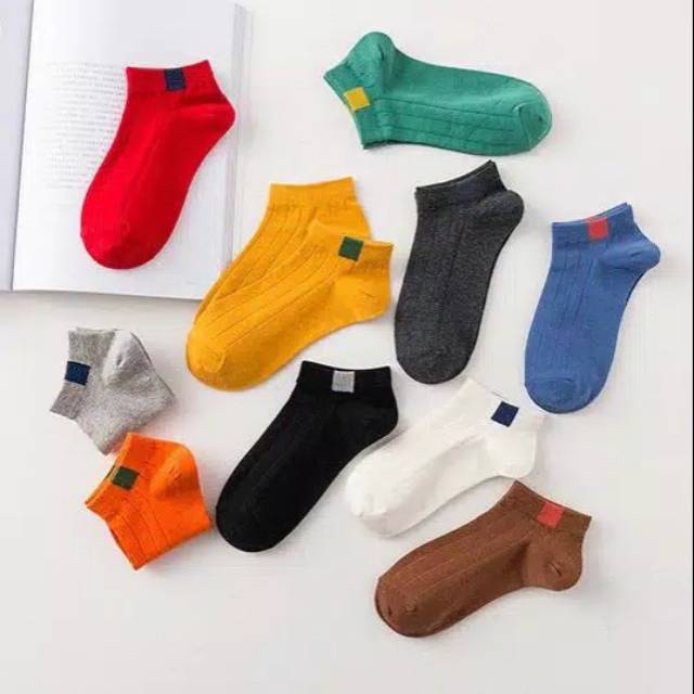 Kaos Kaki Wanita Polos 6 Garis Import