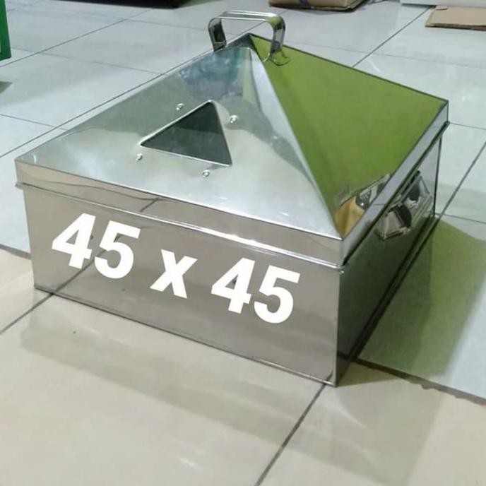 KELAKAT/KUKUSAN KOTAK 45 CM STAINLESS