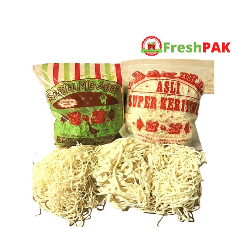 

FreshPAK - Mie Ss Spesial Telur Bebek 500gr / Bakmie Ayam / Mie Gede / Mie keriting