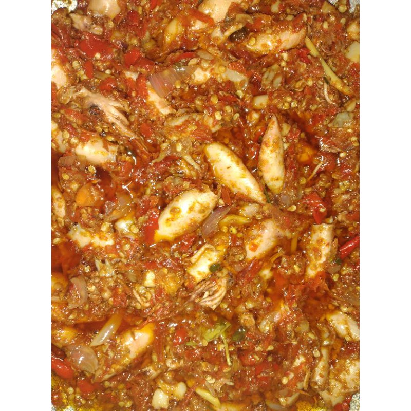 

SAMBAL BABY CUMI, enak gurih dan pedas. level 1, level 2, level 3.