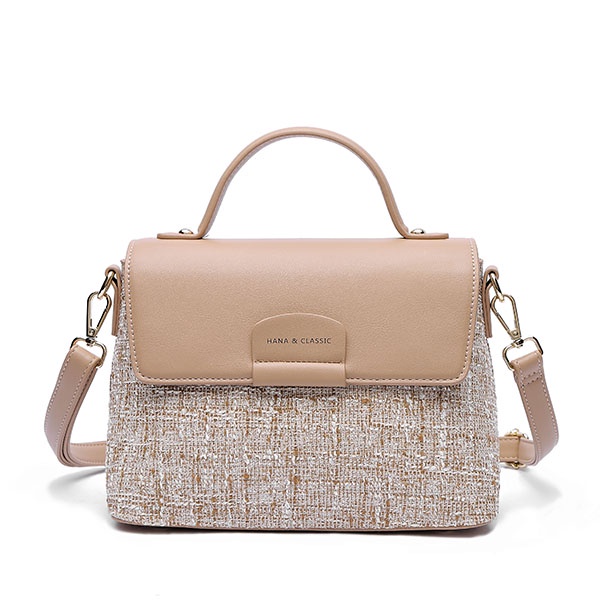 HANA Lucia Tweed  Sling Bag HN047 - Khaki
