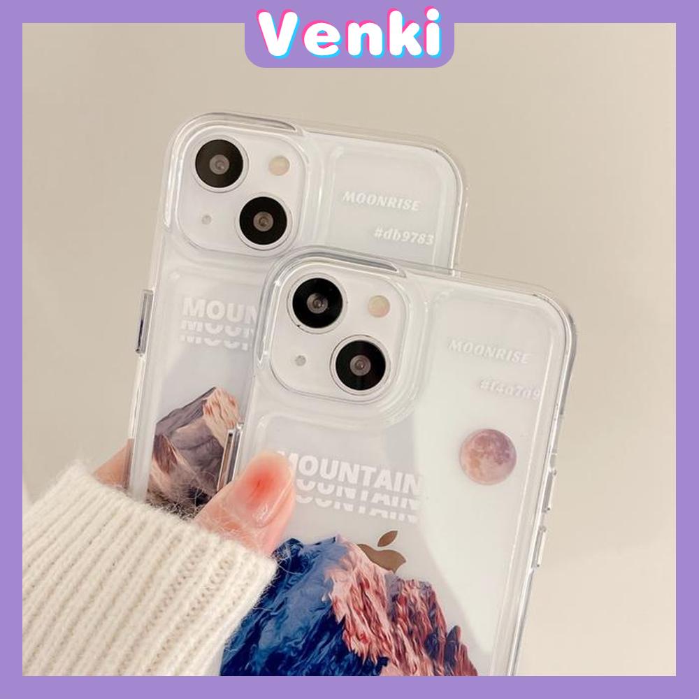 iPhone Case Clear Case Thickened TPU Shock Resistant HD Space Case Protection Camera Plating Button Snow Mountain For iPhone 13 Pro Max iPhone 12 Pro Max iPhone 11 iPhone 7 Plus