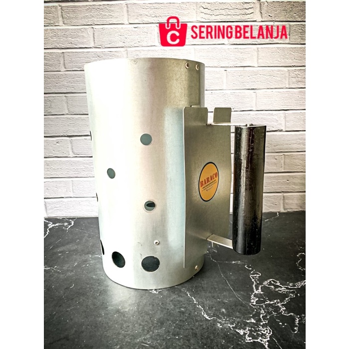 Charcoal Chimney Starter, Perlengkapan Bbq. Alat Bbq. _Art