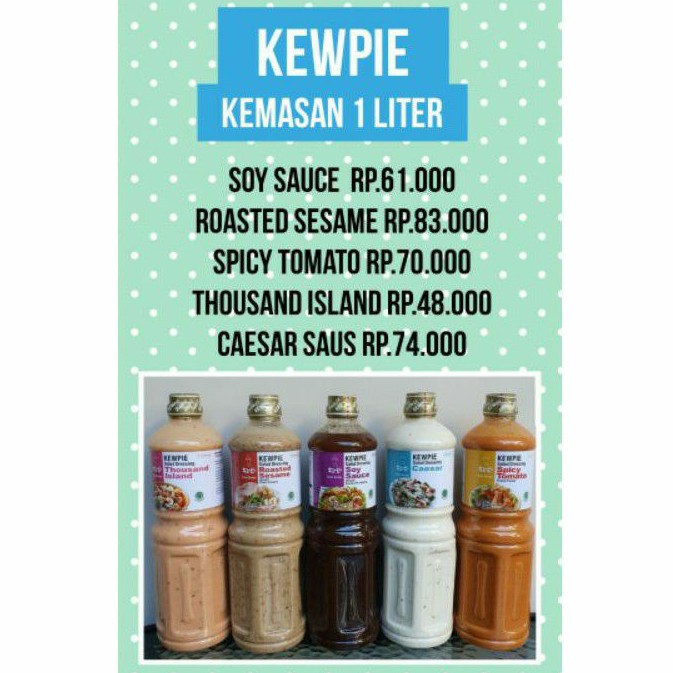 

KEWPIE SAOS/SALAD DRESSING 1KG- MURAH