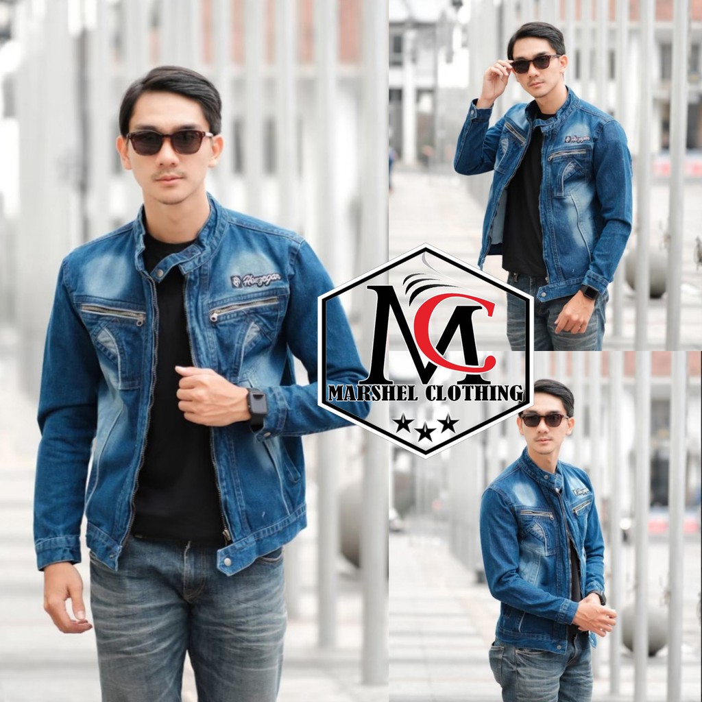 RCL - JAKET JEANS HODIE CASUAL JEANS TEBAL - JAKET JEANS HODIE JEANS COWOK NEW ARRIVAL