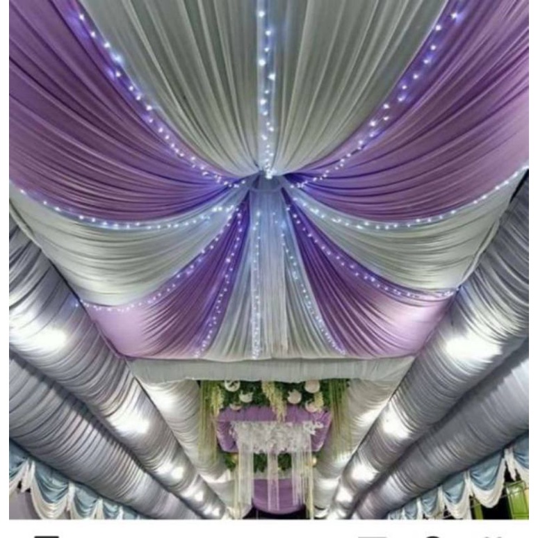 Plafon tenda dekor+ gelombang 6x8