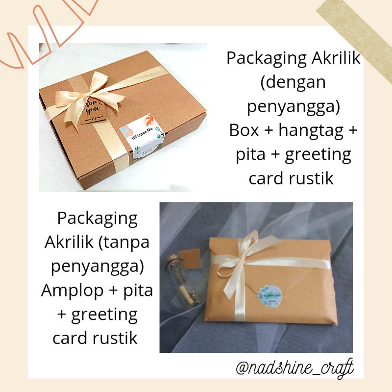 GIFT BOX Akrilik lettering A6 /Acrylic lettering/ hadiah wisuda/ hadiah nikah