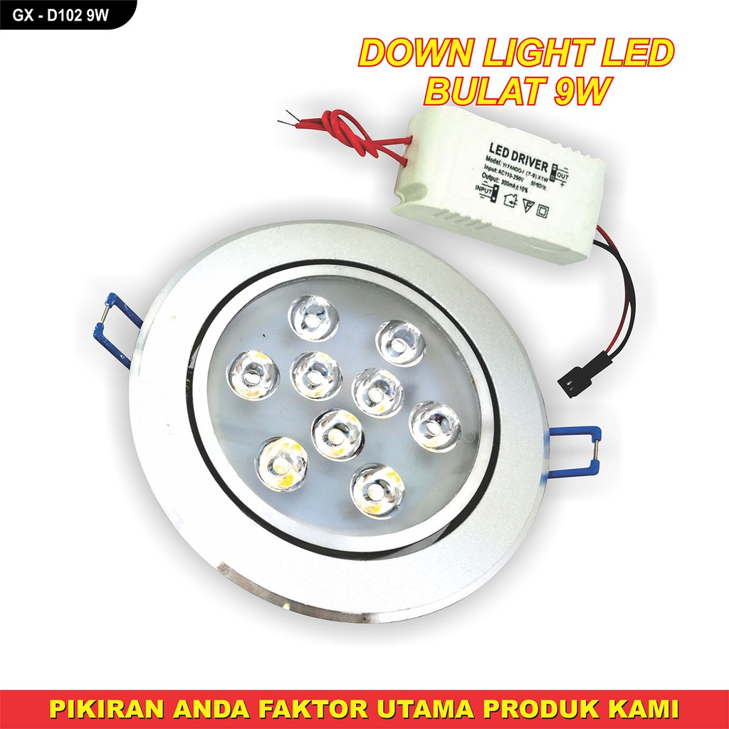 Jual Down Light Led Bulat 9w//Down Light Led Bulat//Lampu Plafon Inbow ...