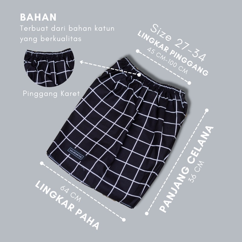 Boxer Unisex Koloranton Square Series Satuan