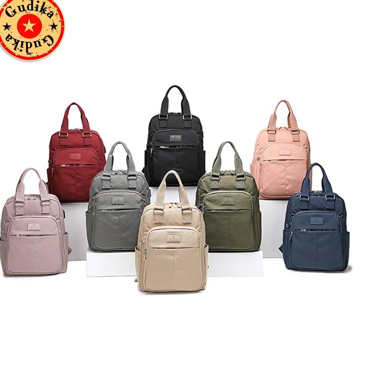 Best seller Zy6 GUDIKA 5206 - Tas Ransel Laptop Wanita Kekinian Import Original Bahan Nilon Waterpro