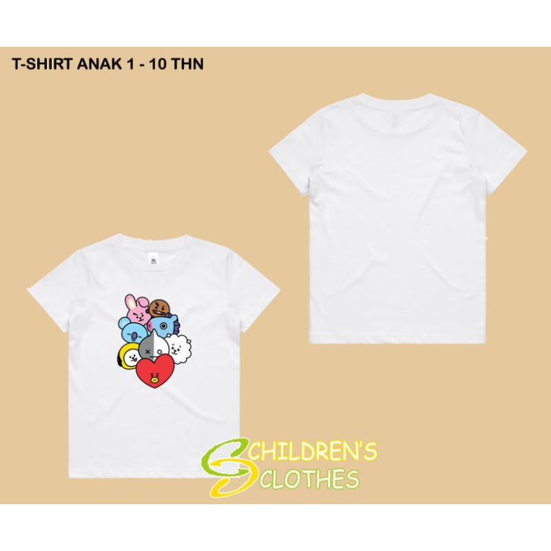 baju anak bt21 kaos anak bt21 pakaian anak bt21