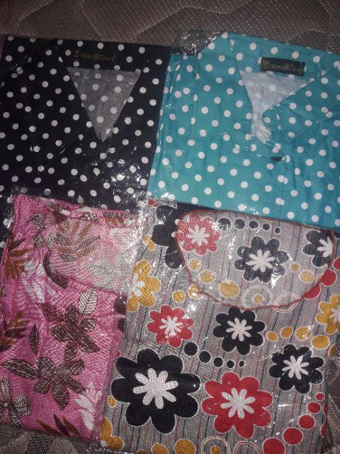 Benang Raja Atasan Wanita Tunik Motif Polkadot Ld 80cm