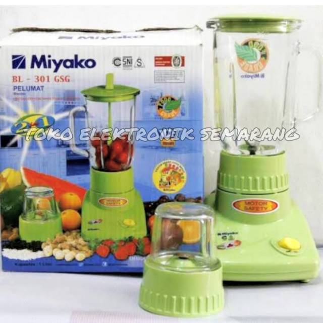 MIYAKO BLENDER BL 301 GSG GELAS KACA 1 LITER PELUMAT AWET KUAT