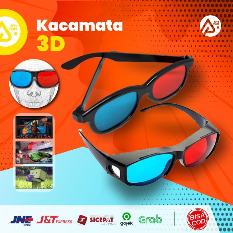 Kacamata 3D Frame Plastik 3 Dimensi || Supplier Grosir Barang Unik Murah Lucu Import - H2  H3