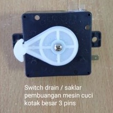 SWITCH DRAIN SAKLAR PEMBUANGAN MESINCUCI KOTAK BESAR 3PIN