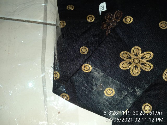 Batik Couple Sania Ruffle Ori Ndoro Jowi Dnt Matahari Prada Hitam
