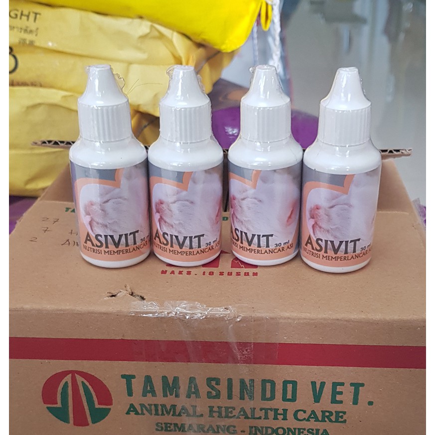 Asivit Cat Obat Suplemen Vitamin Nutrisi Memperlancar Asi untuk Kucing menambah makan dan vitamin