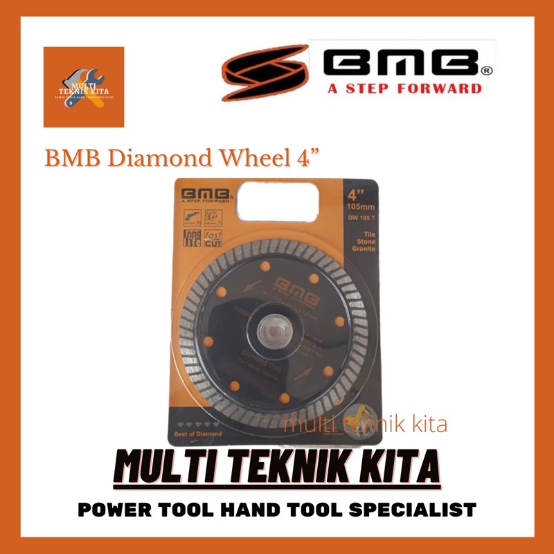 BMB Diamond Wheel Turbo 4” Mata Pisau Potong Keramik Granit Beton Nicole