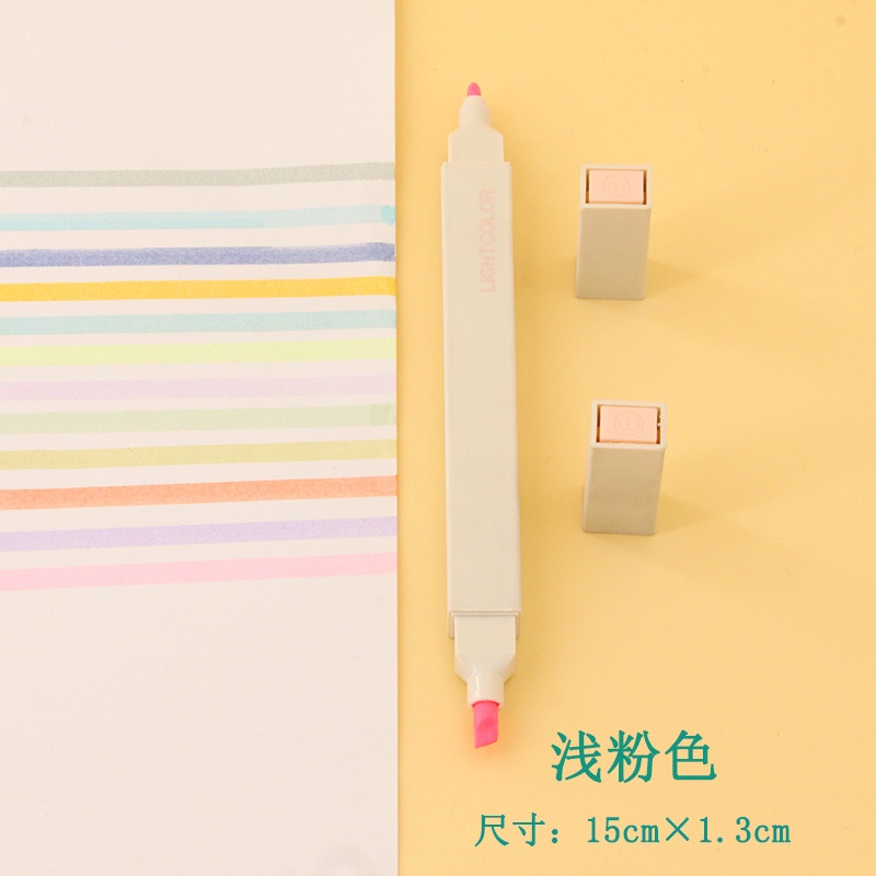 Creative Morandi Highlighter Retro Marker Pen Rough Focus Hand Account Pen Students Stationery Set