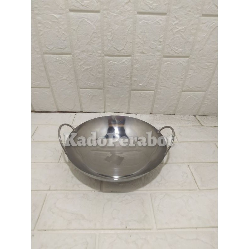 kuali kuping stainless full 22 - kuali mie ropang - kuali mie rotbak