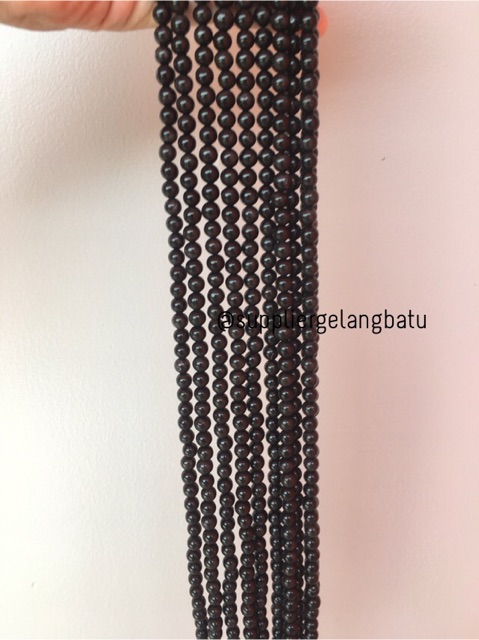 batu 6mm tiger eye hitam batu biduri sepah black akik natural alam aksesoris fashion gelang kalung