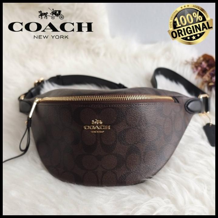 Bag Canvas - Tas Coach Signature Belt Waist Canvas F48740 Original 100%