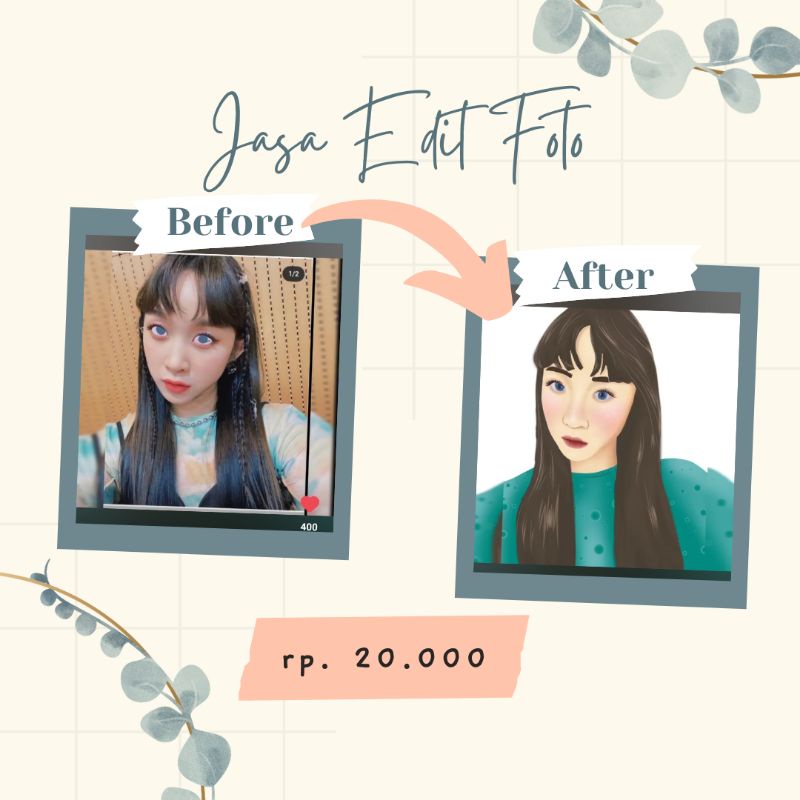 Jasa Edit Foto Kartun Wisuda/Ulang Tahun