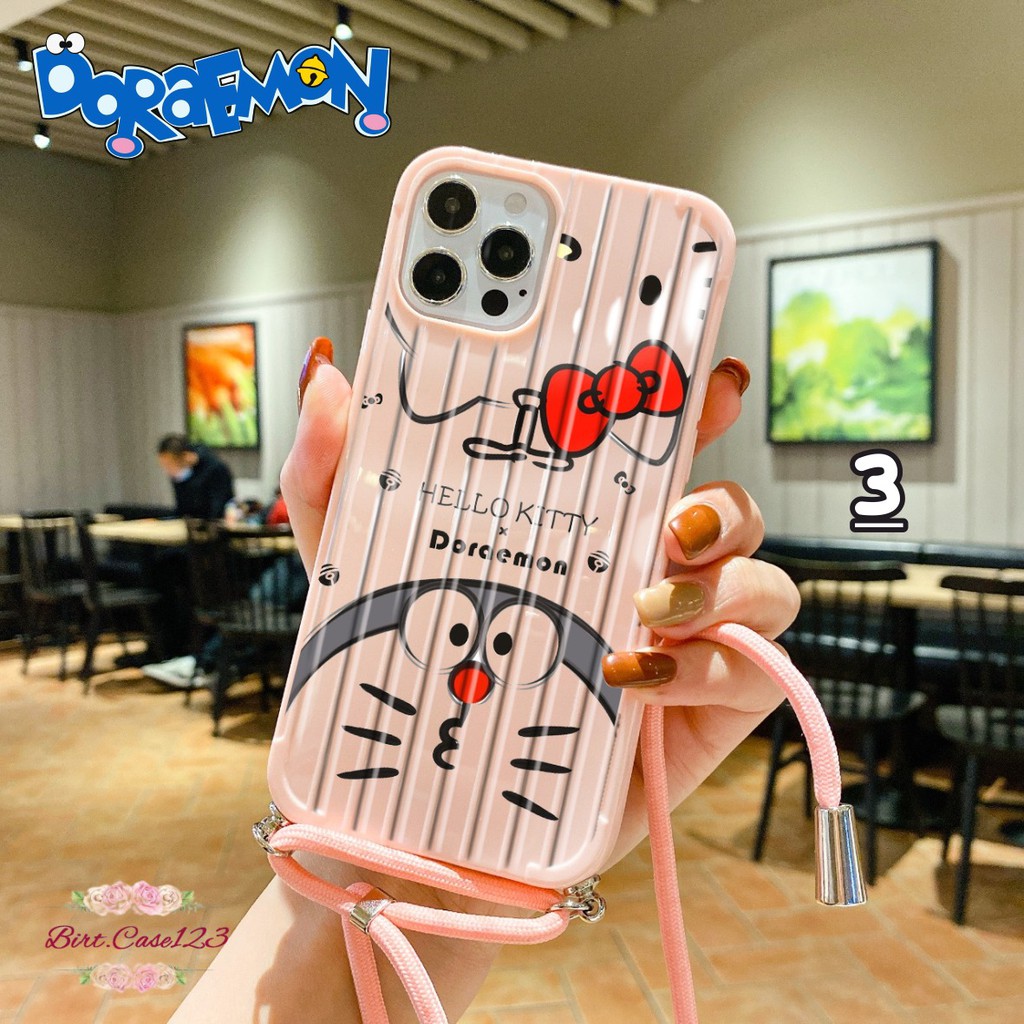 Softcase Koper Slingcase Lanyard DORAEMON Oppo Reno 6.4 2f 2z Ace 3 4 4f A91 A92 A52 A53 A33 BC3252