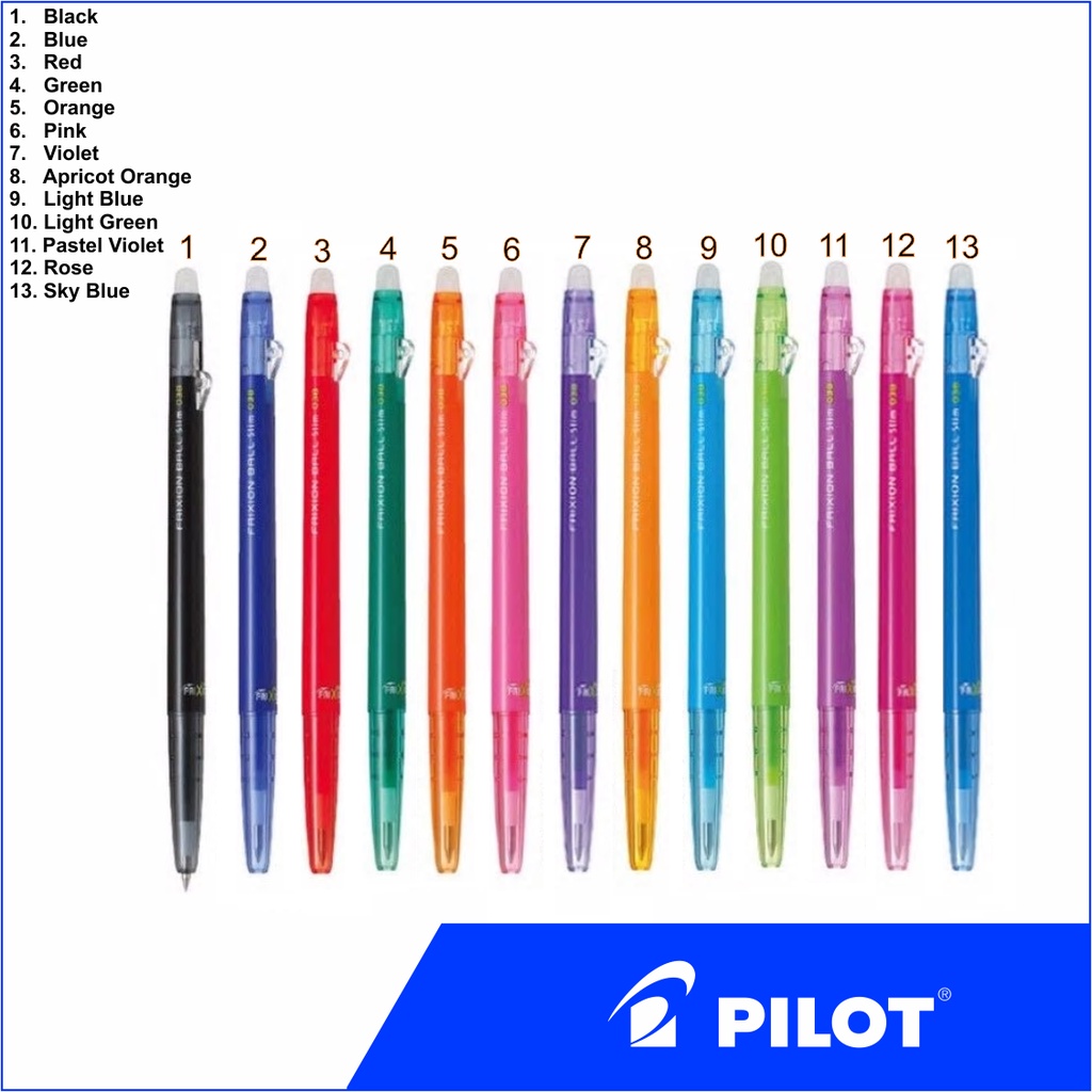 

Pen Pilot Frixion Slim 0.38 mm - SFO Semarang Official