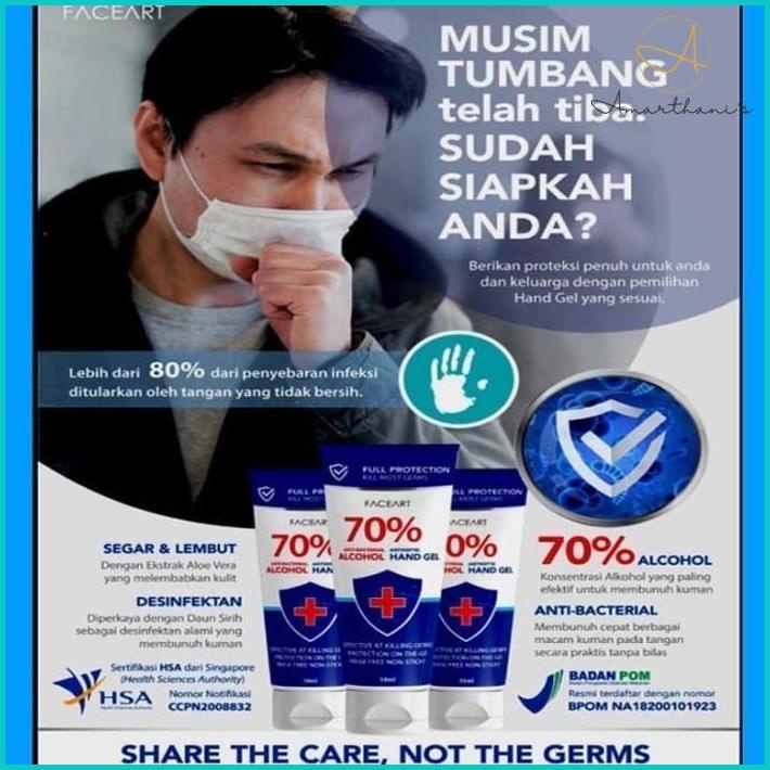 Ac - Hand Sanitizer Faceart Bpom Ori Hand Gel Anti Bakteri Virus Kuman Hand