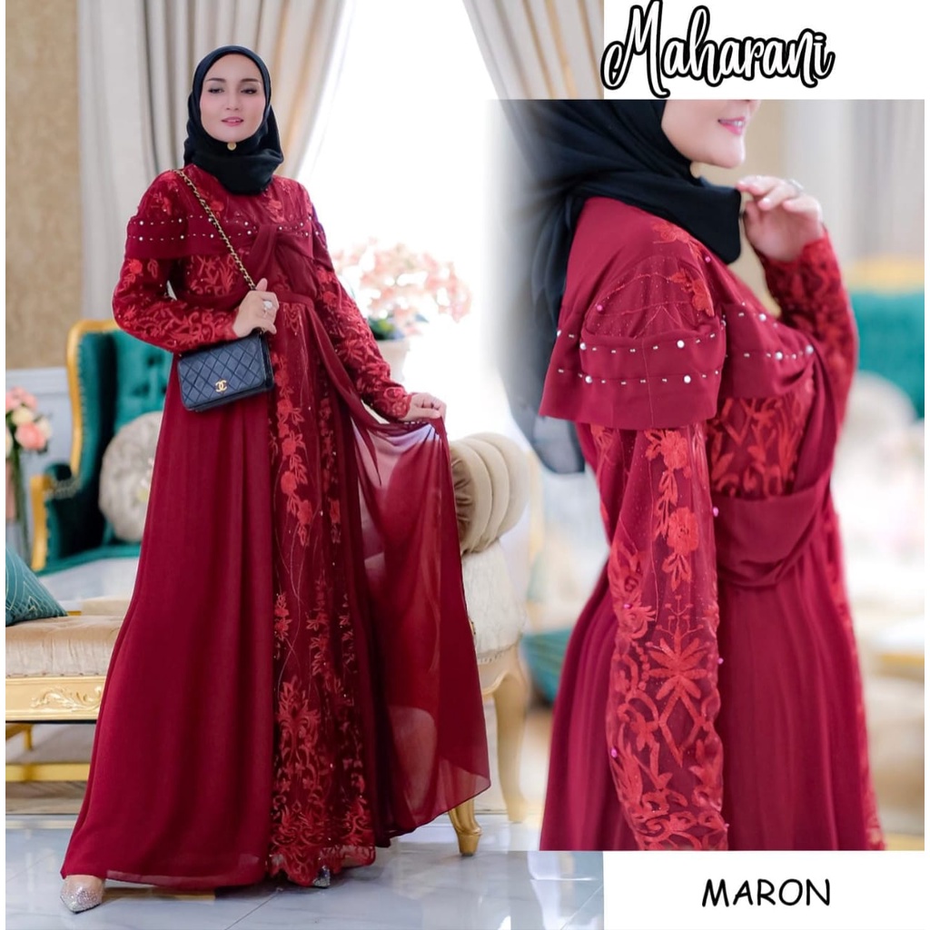 MAHARANI Gamis Pesta Muslimah Bridesmaid Kondangan Walimatul Kondangan Bridemaids