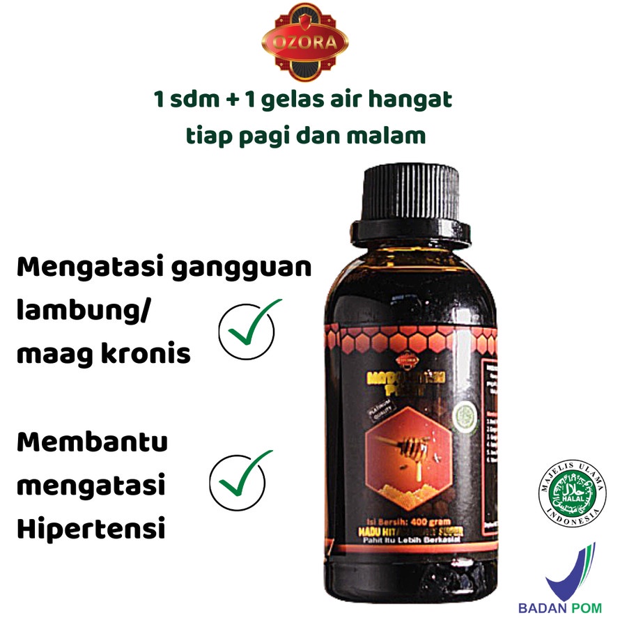 Ozora Madu Hitam Pahit Premium 400gr