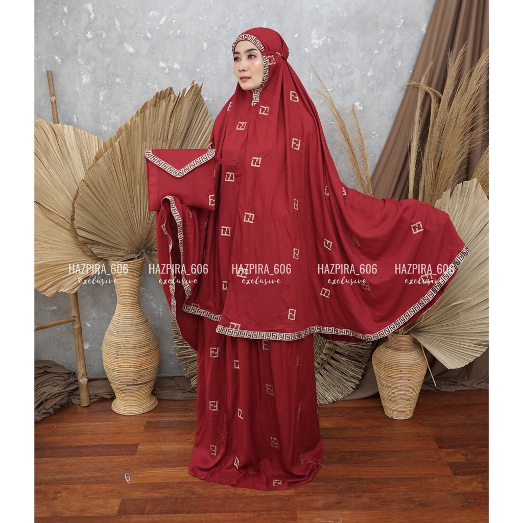 MUKENA DEWASA RAYON BORDIR FEISYA PREMIUM JUMBO