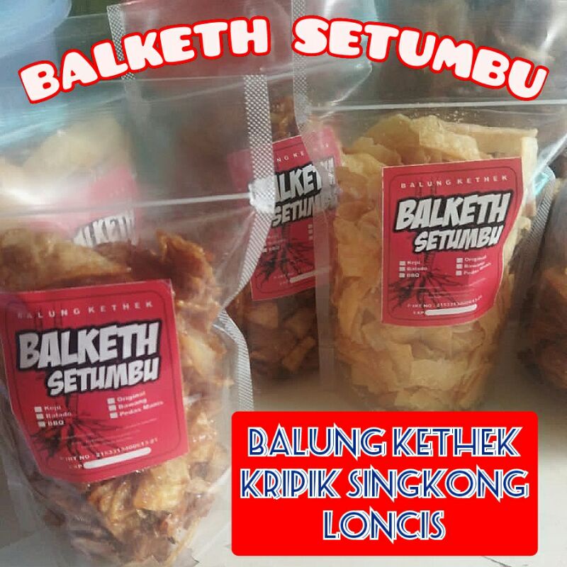 

balung ketek/loncis/keripik singkong "BALKETH SETUMBU" asli produk lokal netto 200gram