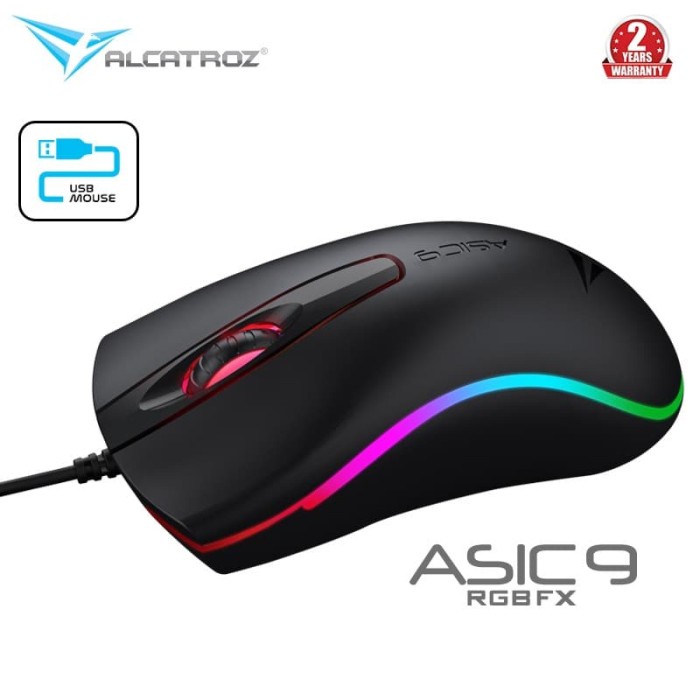 Alcatroz Wired Mouse Asic 9 RGB FX 1000CPI