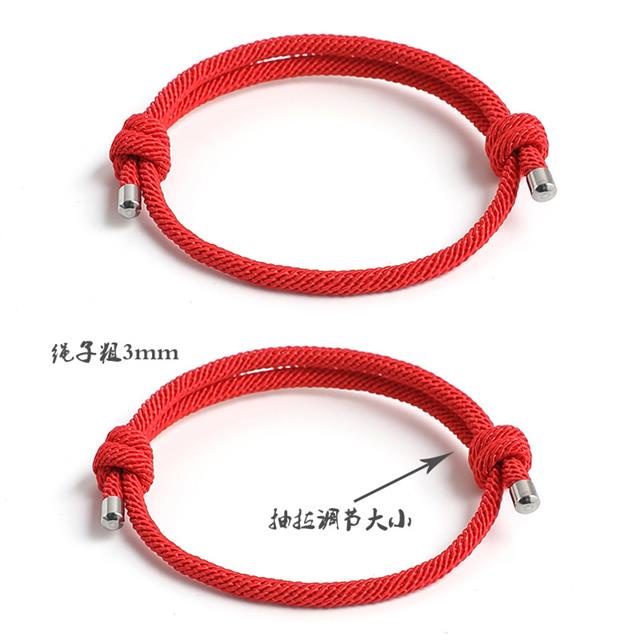 Handmade woven Jin Gang simpul merah tali gelang tahun lahir Truelove Simpul pecinta Merah membawa t