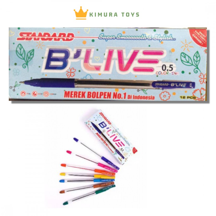 

BOLPOIN STANDARD BLIVE WARNA PACK