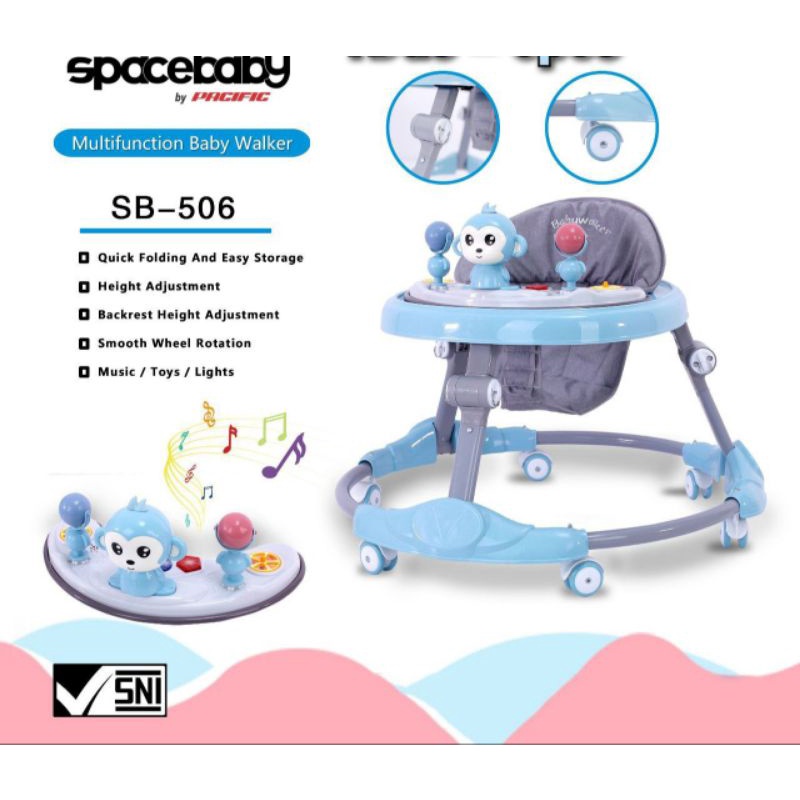 SpaceBaby Smartstar Family Baby Walker Lucu