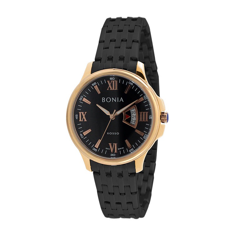 Jam Tangan Pria Bonia BNR 169 Black Rose Gold