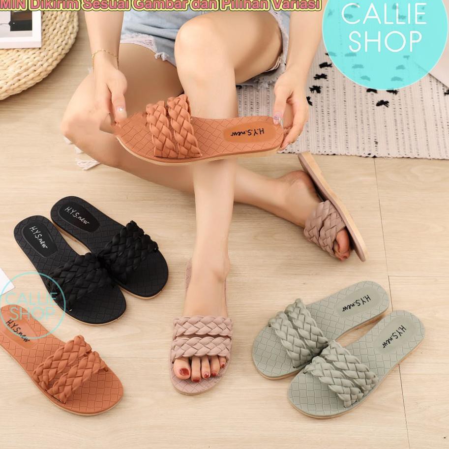 Siap Kirim 11.11 Sandal Selop Wanita Jelly HYS 2063 TMBGTL2 [KODE PRODUK 19]