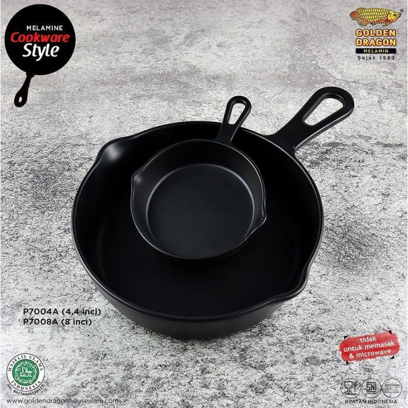 GOLDEN DRAGON PIRING SAJI 4.4 INCH MODEL PENGGORENGAN MELAMINE P7004A