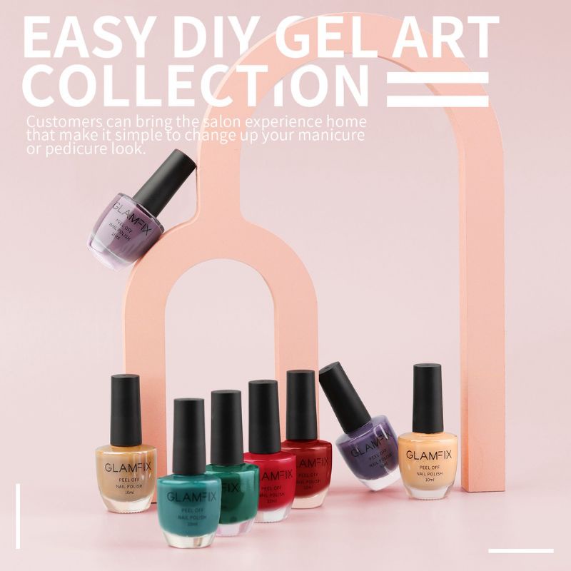 Glam Fix Earth Peel Off Nail Polish Kutek Cat Kuku | Glam Fix Alat Kecantikan