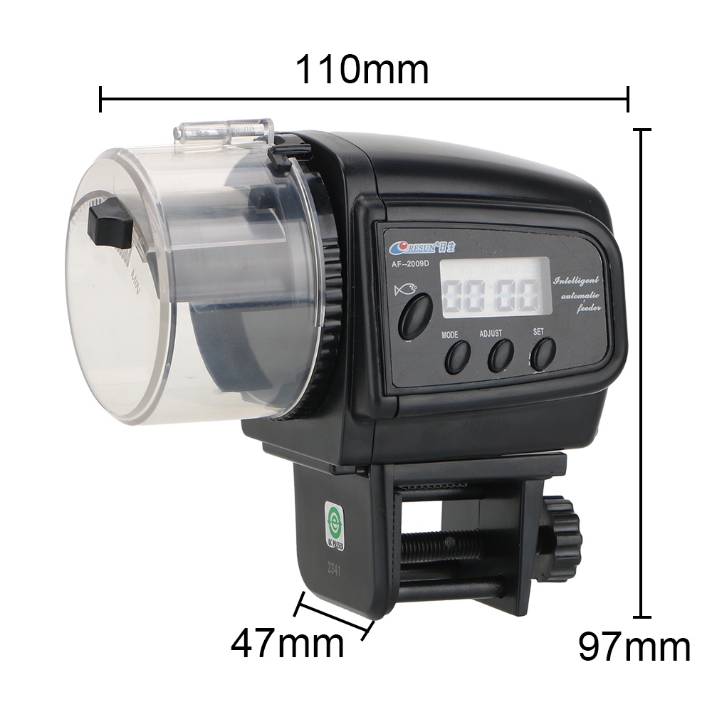 Auto Feeder Fish Food Timer Aquarium Pakan Otomatis AF-2003 /AF-2009D Digital LCD Display Fish Food Depenser RESUN